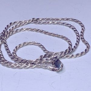 Gorgeous Sterling Silver rope chain. Lobster claw clasp. Made in Italy.